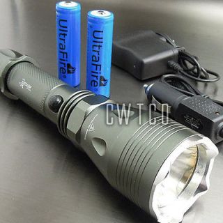 CREE XM L XML T6 LED 1400Lm Flashlight Torch Rechargeable +18650 +Ch 