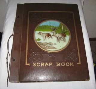 Vintage OLD SCRAPBOOK Embossed Cover AS IS