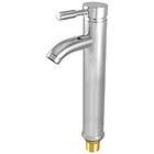Kitchen Chrome Plated Round Handle Spout Mixer Tap Water Faucet Silver 