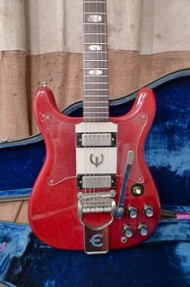 1963 Epiphone Crestwood Custom Vintage Guitar Cherry Red Wilshire