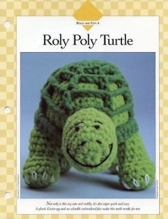 Roly Poly Turtle Toy Vanna Crochet PATTERN LEAFLET NEW