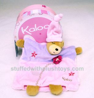 Kaloo Lilirose Bear doudou comforter blankie baby girl gift NEW
