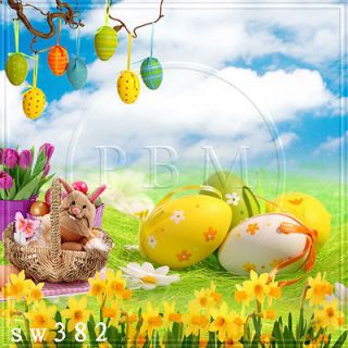 SPRING OUTDOOR EASTER DAY 10x10 FT CP SCENIC PHOTO BACKGROUND BACKDROP 