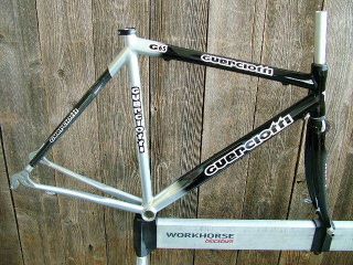   Guerciotti G65 Road Frame and Fork (52cm) with Black/Silver Finish