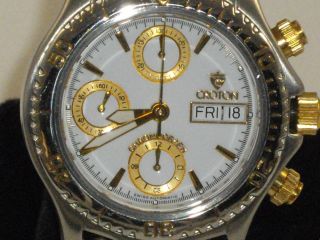 CROTON WITH LIMITED LIFE TIME WARRANTY W/VALJOUX 7750 MOVEMENT VERY 