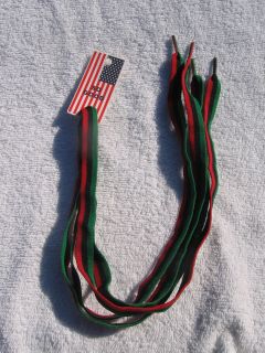 AFRICA~MARCUS GARVEY~UNITED~​RED, BLACK, GREEN~ SHOE LACES   NEW