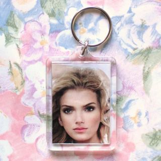 10x Blank Clear Acrylic Keyrings 50x35mm Photo Picture Size (key ring 