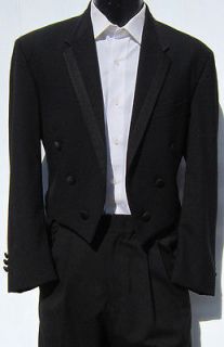 Black Chaps 6 Button Tuxedo Tailcoat Costume Theater Dickens Christmas 