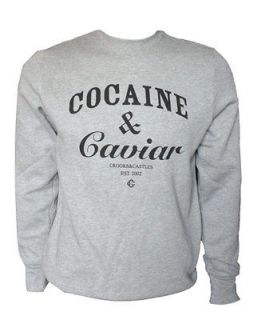 Crooks and Castles Sweatshirt Cocaine & Caviar Grey Crew Neck Jumper 