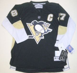   Pittsburgh Penguins Sidney Crosby #87 Youth Team Jersey Black *NWT