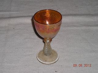 Depression Glass Small Gold Wine Glass. VERY NICE. 4.75