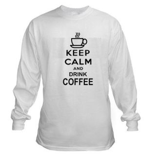   DRINK COFFEE FUNNY ESPRESSO MAKER MACHINE CUP POT LONG SLEEVE T SHIRT