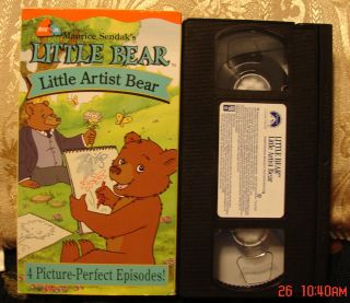   Artist Bear Maurice Sendacks 4 Picture Perfect Episodes Vhs RARE EXC
