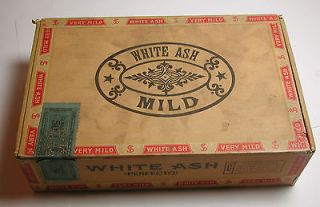 Antique Vintage H E Snyder Co. White Ash Perfecto Mild Cigar Box Free 