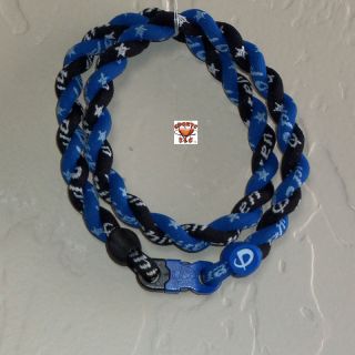 Phiten Tornado Necklace Royal Blue with Black Custom