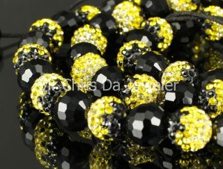 MENS CANARY YELLOW BLACK TRI COLOR BEAD BALL NECKLACE CHAIN RICK ROSS 