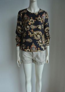 2012 Fall $298 J crew Collection GOLDEN PAISLEY BLOUSE silk blouse 00 
