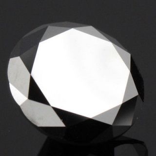   65Ct+ Round Brilliant Cut Real Black Loose Diamond Certified