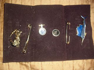 Vintage Gold Filled Hayward Cuff Links, Tie Tacks and Pins