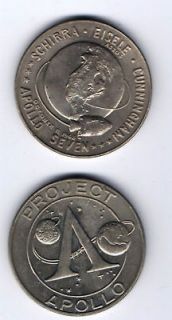 11 APOLLO VII coin medallion Schirra Cunningham