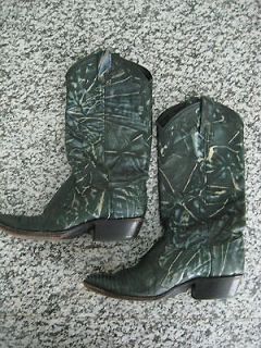 Womens Dan Post Leather Cowboy Boots   Size 6