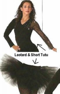 THINK YOU CAN DANCE 2pc Leotard & Powder Puff Tutu Dance Costume Child 