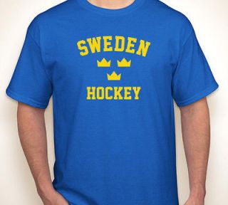   HOCKEY tre kronor Sverige Swedish/Swede team blue jersey/T shirt S 5XL