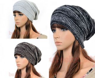 New Unisex Hip hop Style Winter Baggy Beanie Knit Crochet Bowknot Hats 