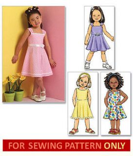 SEWING PATTERN MAKES SUN DRESS TODDLER 2 TO CHILD 8 SUMMER CLOTHES 