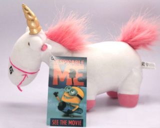 Despicable Me Character fluffy Unicorn Stuffed Plush Solf Doll Toy 