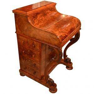 Antique Victorian Walnut Pop Up Davenport Desk C1860