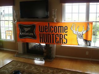 Giant 3x10 Miller High Life Welcome Hunters Banner Blaze Orange