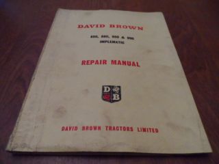 David Brown 850 880 950 990 Implematic Tractor Repair Service Manual