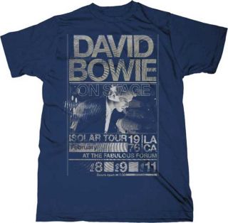 New David Bowie Isolar 1976 Tour  X Large Navy Slimfit T shirt