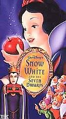 Snow White and the Seven Dwarfs VHS, 2001, Clam Shell Special Edition 