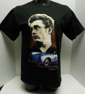 JAMES DEAN T SHIRT THE ONLY GREATNESS FOR A MAN IS IMMORTALITY SIZE 