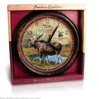 American Expedition Wall Clock Moose