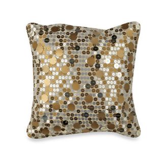   Australia VARENASI Beige Sequins Decorative Square Pillow 12x12 NEW