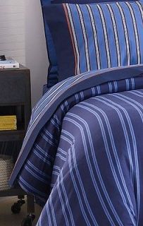 Nautica King Sheet Set Blue Stripes 100% Cotton Sheet RIVERBEND King 
