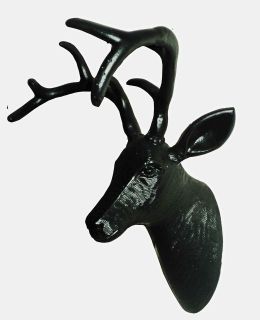 Rangoon The Black Deer   Stag Head   Wall Mount Trophy Gift