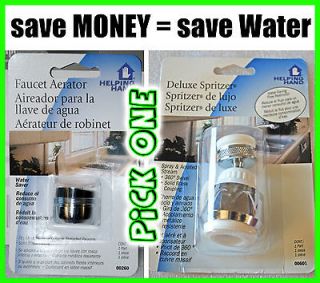 Faucet Aerator / Deluxe Spritzer   Water Saver **Helping Hand** Save 