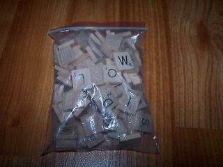 HUGE LOT OF 100 WOODEN SCRABBLE LETTERS TILES SCRAP BOOKING ARTS AND 