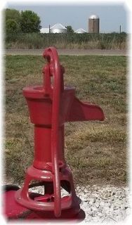 Pitcher Pump Well Water Cast Iron Cistern Red Jacket Garden Farm a 