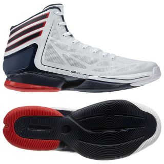 Adidas Adizero Crazy Light 2.0 Derrick Rose White/Navy/Red Basketball 