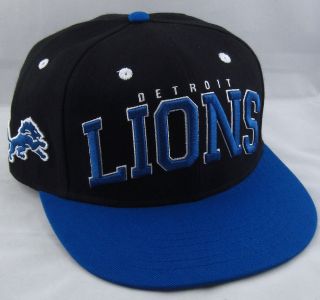 NFL 2011 NFC Detroit LIONS Retro Snapback Cap Hat 2tone Black Honolulu 