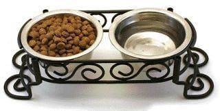 NEW ETHICAL PET RAISED ELEVATED DOUBLE DOG CAT STAINLESS STEEL PINT 
