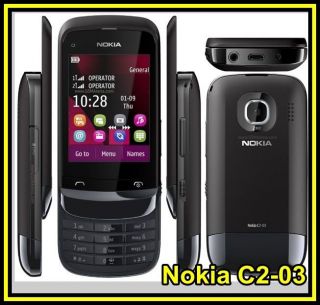 Nokia Brand C2 03 Dual SIM 2G GSM Touch Phone Black Brand New (Unblock 