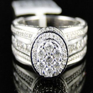   14K Womens White Gold Round Cut Engagement Diamond Wedding Band Ring