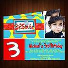   SEUSS CAT AND THE HAT BIRTHDAY PARTY INVITATION PERSONALIZED W PHOTO