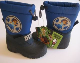 NWT BOYS SIZE 7 TODDLER GO DIEGO WINTER SNOW BOOTS  30c FUR LINED BLUE 